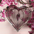Silver Heart Wind Spinners for Outdoor Decor